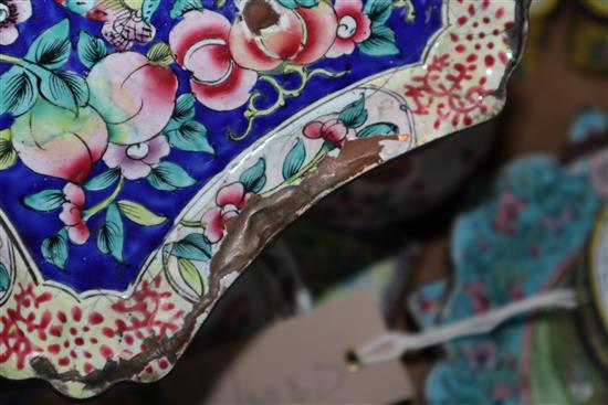 A group of Chinese Canton enamel polychrome wares